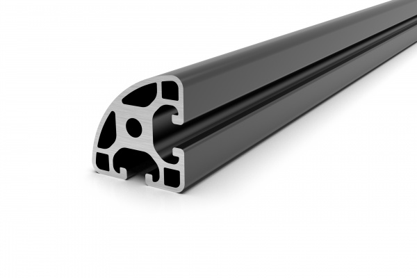 Aluminium profile 40x40 light groove 8 I-Type R90 black
